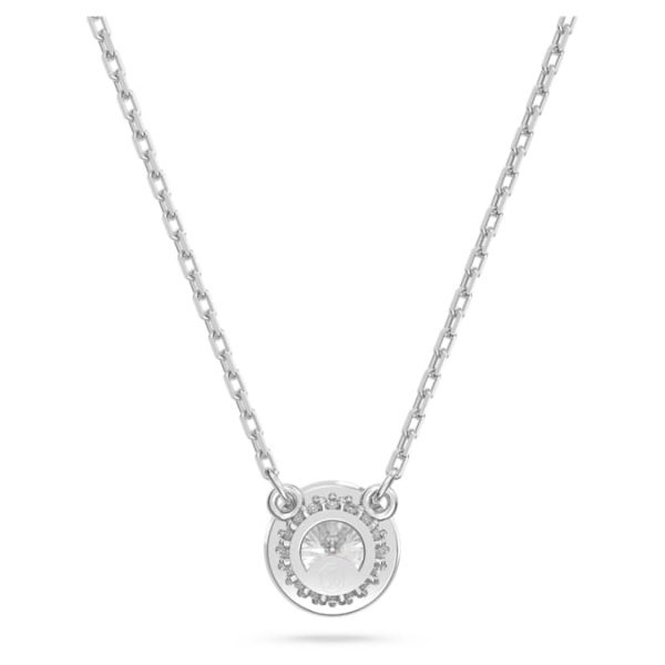 Una Angelic pendant Round cut, Pavé, White, Rhodium plated - Image 5