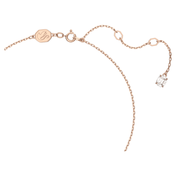 Una Angelic pendant Round cut, Pavé, White, Rose gold-tone plated - Image 4