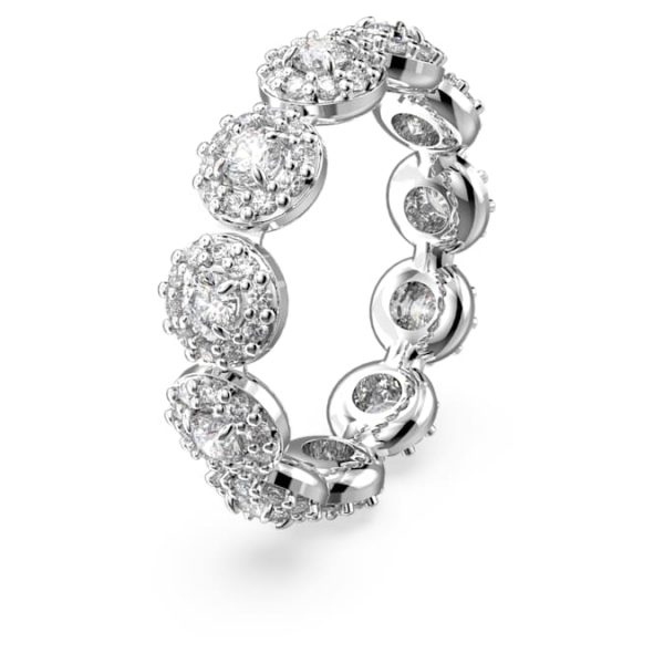 Una Angelic ring Round cut, White, Rhodium plated - Image 3