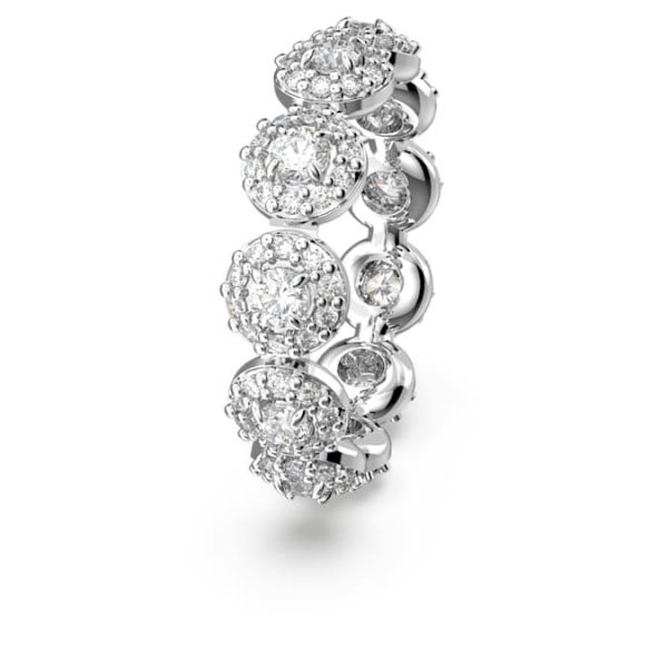 Una Angelic ring Round cut, White, Rhodium plated - Image 4