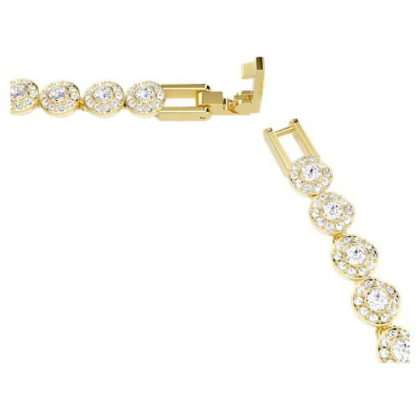 Una Angelic set Round cut, White, Gold-tone plated - Image 4