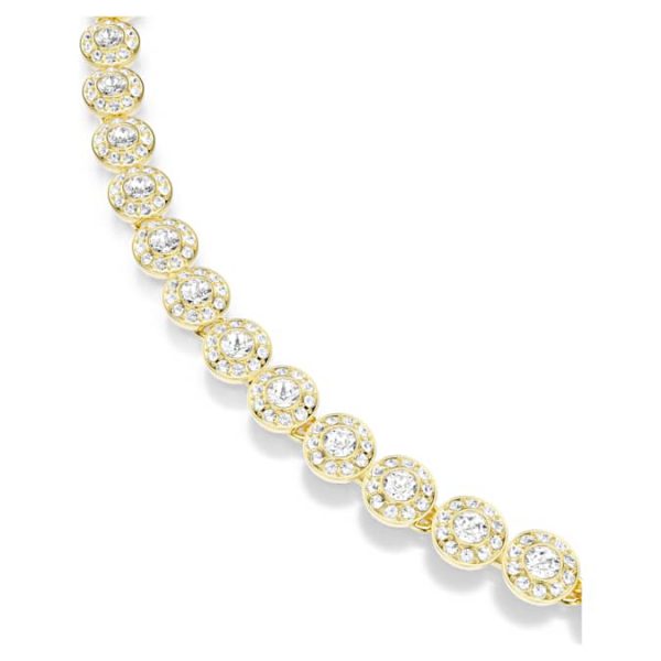 Una Angelic set Round cut, White, Gold-tone plated - Image 5