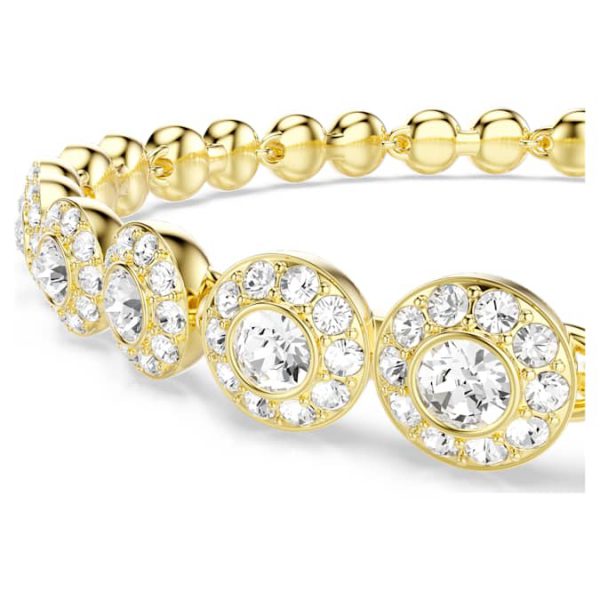 Una Angelic set Round cut, White, Gold-tone plated - Image 9