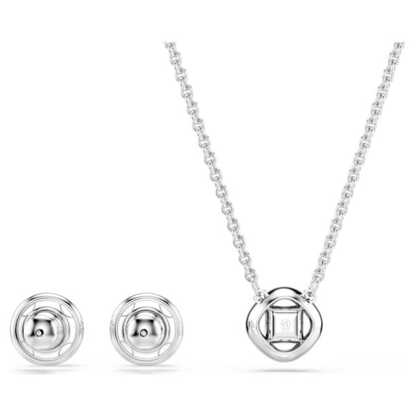 Una Angelic set Round cut, White, Rhodium plated - Image 7