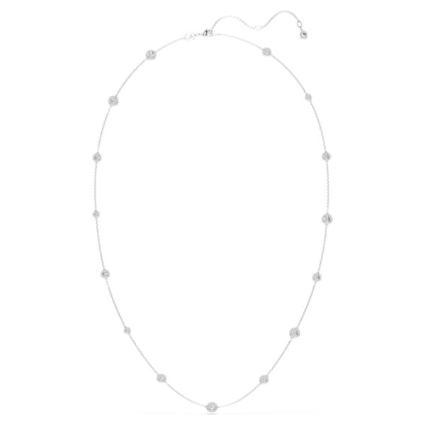Una Angelic strandage Round cut, White, Rhodium plated - Image 3