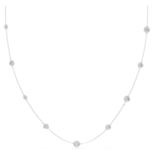 Una Angelic strandage Round cut, White, Rhodium plated - Image 11