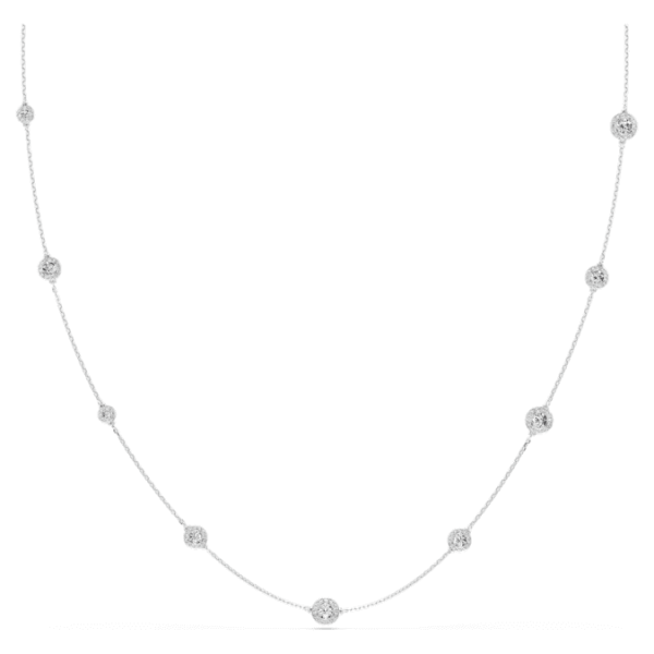 Una Angelic strandage Round cut, White, Rhodium plated - Image 2