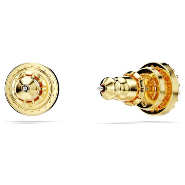 Una Angelic stud earrings Round cut, Gold tone, Gold-tone plated - Image 5