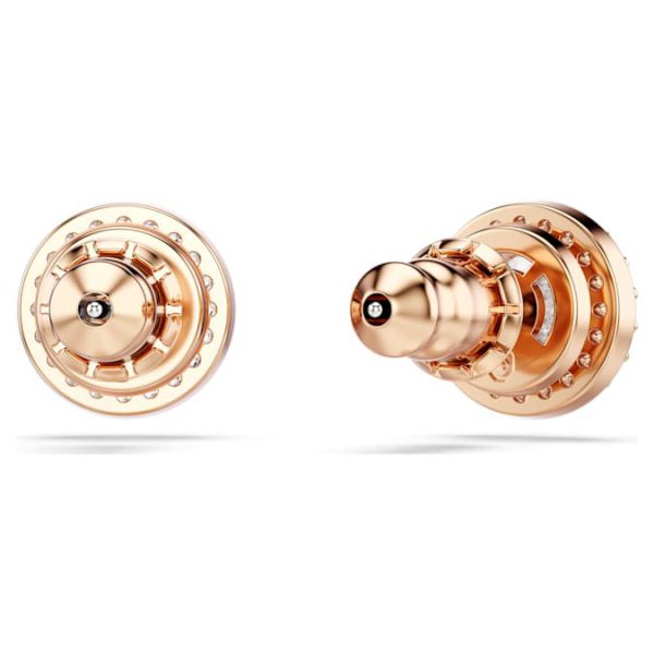 Una Angelic stud earrings Round cut, Pavé, White, Rose gold-tone plated - Image 5