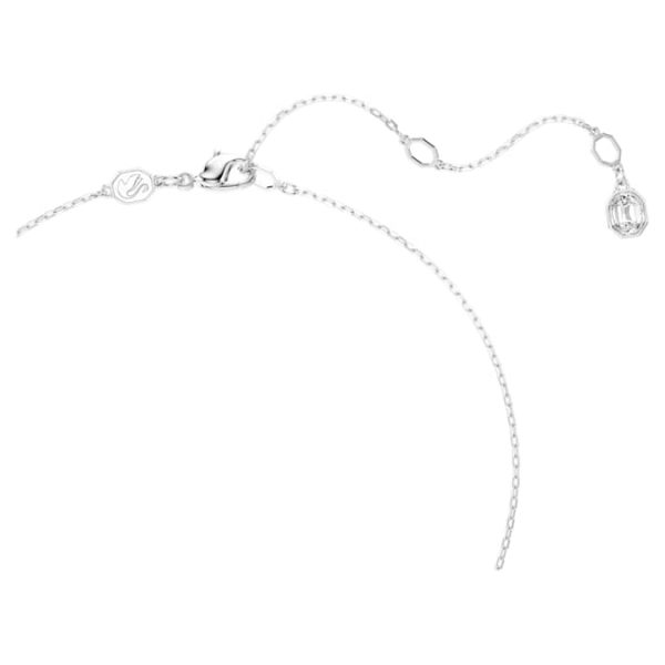 Una Angelic Y pendant Round cut, White, Rhodium plated - Image 4