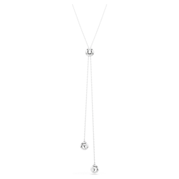 Una Angelic Y pendant Round cut, White, Rhodium plated - Image 5