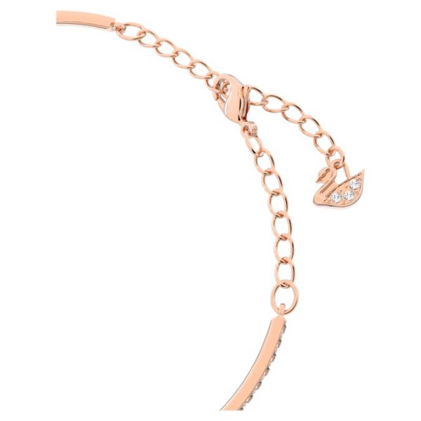 Una bracelet Round cut, Oval shape, White, Rose gold-tone plated - Image 4