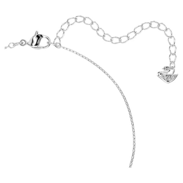 Una necklace Round cut, Blue, Rhodium plated - Image 5