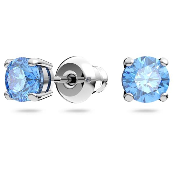 Una set Round cut, Blue, Rhodium plated - Image 5