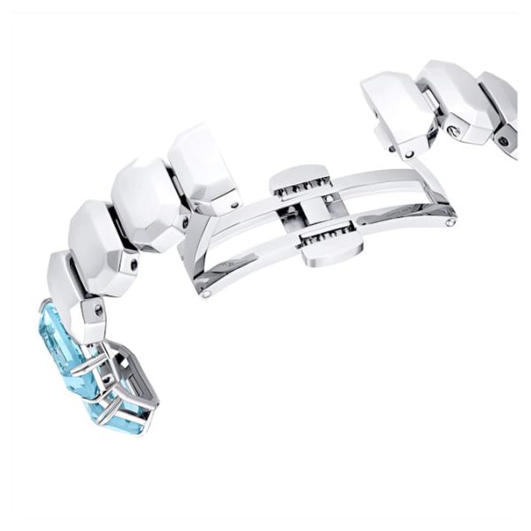 Watch Octagon cut bracelet, Blue, Stainless steel - Image 7