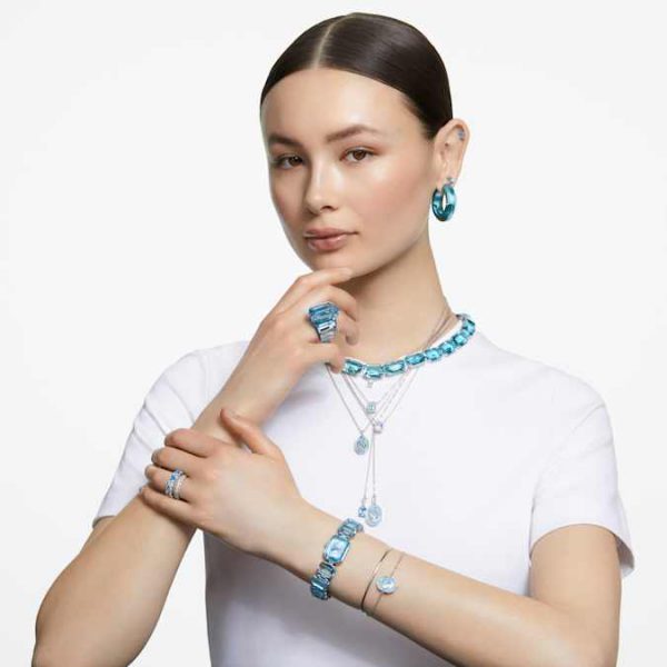 Watch Octagon cut bracelet, Blue, Stainless steel - Image 9