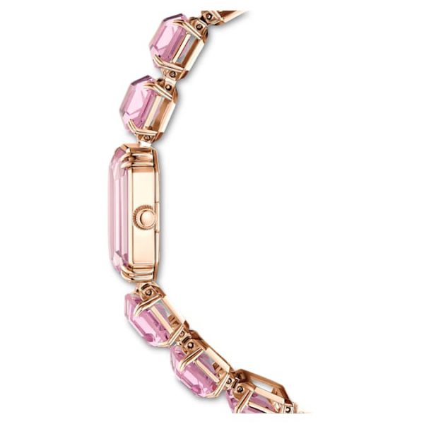 Watch Octagon cut bracelet, Pink, Rose gold-tone finish - Image 8