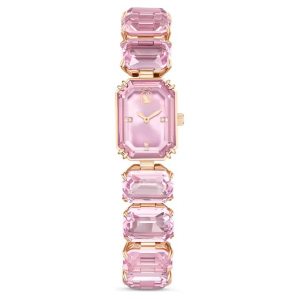 Watch Octagon cut bracelet, Pink, Rose gold-tone finish - Image 2