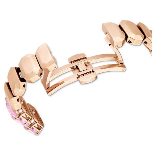 Watch Octagon cut bracelet, Pink, Rose gold-tone finish - Image 7