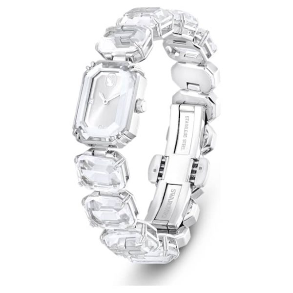 Watch Octagon cut bracelet, White, Stainless steel - Image 3