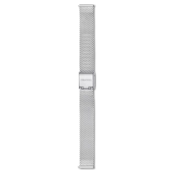 Watch strap 13 mm (0.51") width, Metal, Silver tone, Stainless Steel